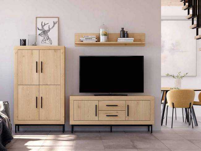 Mueble de salón bien aprovechado      Modelo MOON-E-23 - ideal para quienes buscan un equilibrio entre funcionalidad y diseño