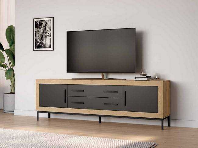 mueble tv estilo industrial Modelo MOON-E-16 - en  Valencia, pensado para optimizar cada centímetro disponible