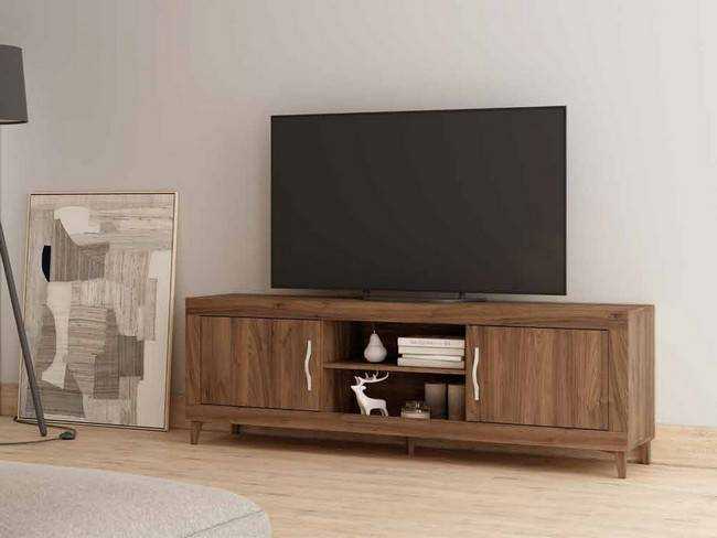 mueble tv con hueco central Modelo MOON-E-84 - opción perfecta para salones modernos y minimalistas