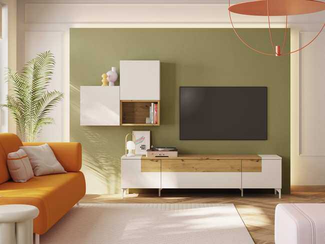 salon para el comedor de 250 cm con bajo tv Modelo TEMPO-916 - ideal para quienes buscan muebles que ofrezcan soluciones prácticas