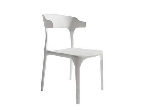 silla apilable de polipropileno moderna en color blanco Modelo BGL-PISA-BLANCO  