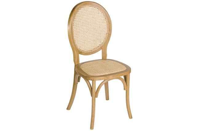 silla comedor madera luis xvi natural / rattan. Modelo 0700580027010  