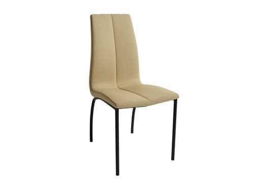 silla moderna en color crema con patas metálicas negras Modelo BGL-NIZA-CREMA  