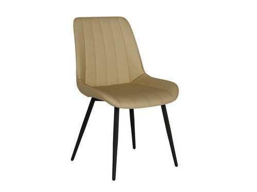 silla moderna en crema, con estructura de metal para comedores elegantes Modelo BGL-ANKARA-CREMA  