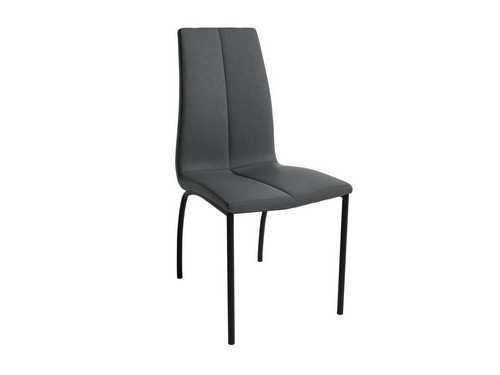 silla moderna en gris marengo, con estructura metálica negra Modelo BGL-NIZA-GRISMARENGO  