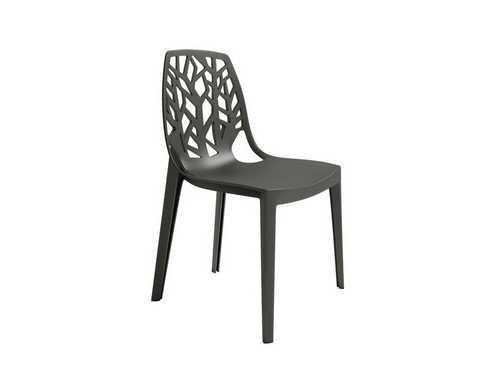 silla polipropileno moderna apilable Modelo BGL-PRAGA-GRAFITO  