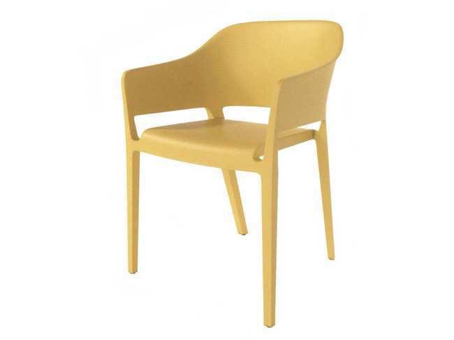 silla polipropileno moderna apilable Modelo BGL-VALETA-MOSTAZA  