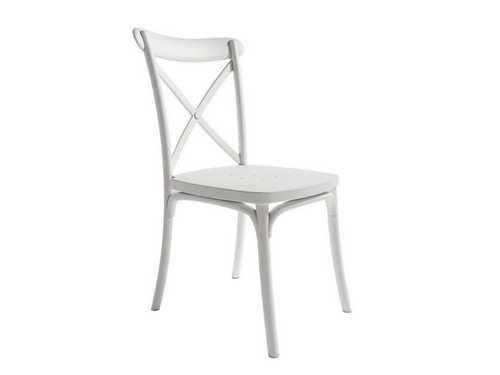 silla polipropileno vintage apilable Modelo BGL-ROMA-BLANCO  