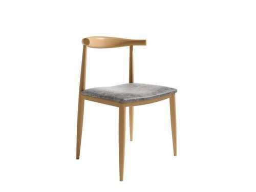 silla vintage de metal en color gris con asiento tapizado Modelo BGL-TALLIN-GRIS  