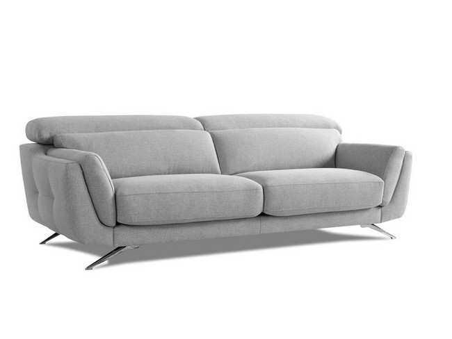 sofa de 216 cm diseño moderno con brazo curvo decorado capitone y Modelo SOFA-ROLL-TPG en Valencia, pensado para brindar confort en espacios reducidos 