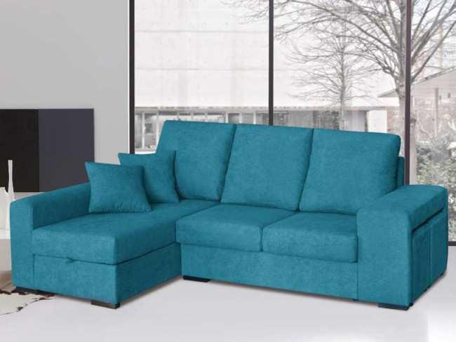 Sofa barato tipo Chaise de 2.30 x 155 con espumas densidad 25kg. modelo MS-CHAISE-RITA