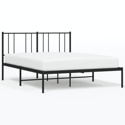 Estructura de cama de matrimonio negra 135x190 cm - referencia Mqm-3203909