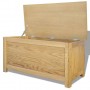 Caja de almacenamiento de madera maciza de roble 90x45x45 cm