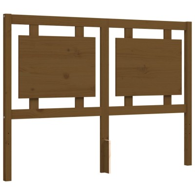 Estructura cama de matrimonio con cabecero madera marrón miel - referencia  Mqm-3193114