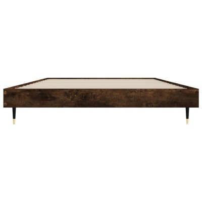 Estructura de cama madera contrachapada roble ahumado 90x190 cm -  referencia Mqm-835943