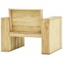 Juego de muebles de jardín 4 piezas madera de pino impregnada