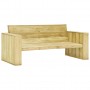 Juego de muebles de jardín 5 piezas madera de pino impregnada