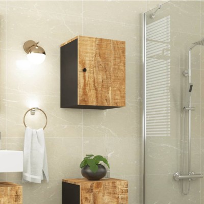 Armario de baño de pared madera maciza de mango 38x33x48 cm - referencia  Mqm-351990