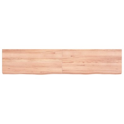 Estante de pared madera roble tratada marrón claro 140x30x6 cm - referencia  Mqm-363701