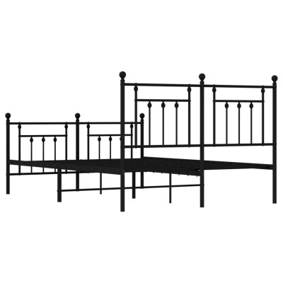 Estructura de cama con cabecero metal negro 150x200 cm - referencia  Mqm-352321