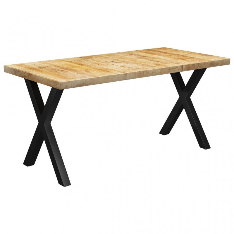 Mesa de comedor madera patas metal 180x90x78cm