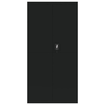 VidaXL Armario archivador de acero negro 90x40x180 cm