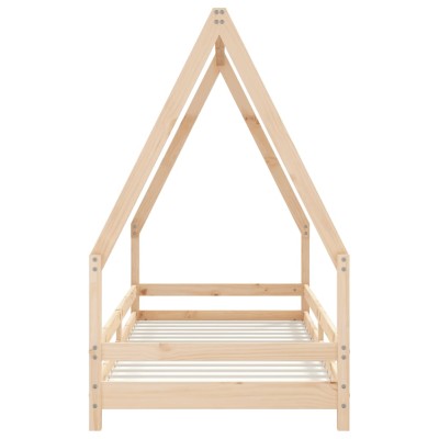 Estructura de cama infantil madera maciza pino gris 90x200 cm - referencia  Mqm-283372