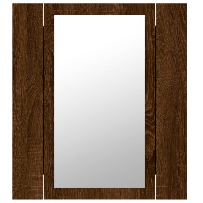 Armario espejo de baño con luz LED blanco 40x12x45 cm - referencia