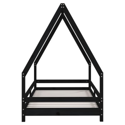 MAISON EXCLUSIVE - Estructura cama infantil y cajones madera pino negro  90x190 cm
