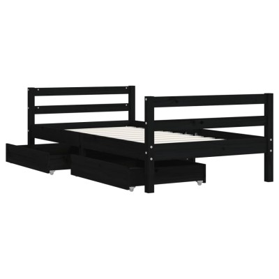 Estructura de cama infantil con cajones madera de pino 80x160cm -  referencia Mqm-834543