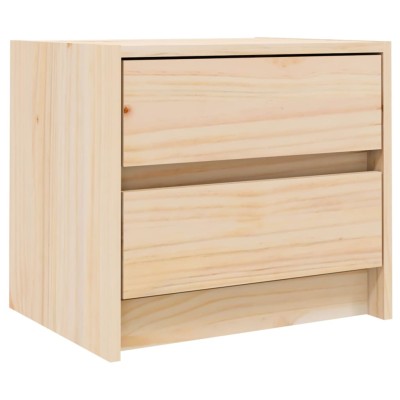 Mesita de noche madera maciza de pino marrón miel 40x35x62 cm - referencia  Mqm-340412