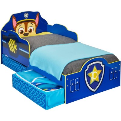 PAW Patrol - Cama infantil de madera y metal, color azul