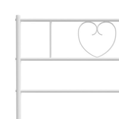 Estructura cama metal con cabecero y pie cama blanca 90x190 cm - referencia  Mqm-352539