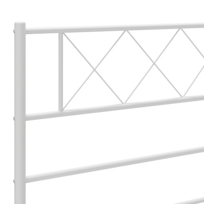 Estructura cama metal con cabecero y estribo blanco 140x200 cm - referencia  Mqm-355727