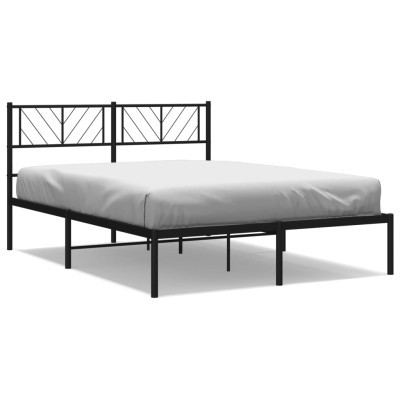 Estructura de cama de matrimonio negra 135x190 cm - referencia Mqm-3203909