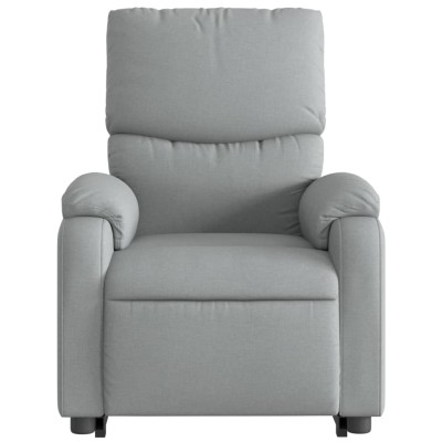Sillón reclinable con reposapiés tela gris claro - referencia Mqm-356610