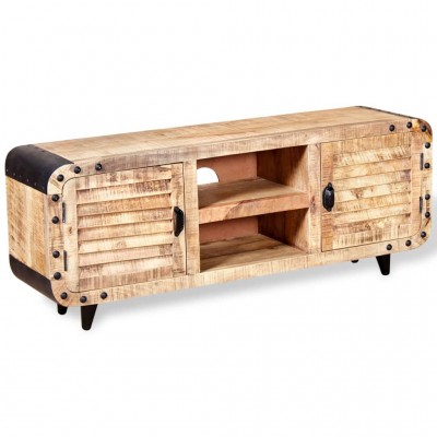 Mueble para la TV de madera de mango rugosa 120x30x50 cm