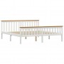 Estructura de cama con 4 cajones madera pino blanco 180x200 cm