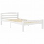 Estructura de cama con 2 cajones madera pino blanco 100x200 cm