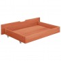 Estructura de cama con 2 cajones pino marrón miel 100x200 cm