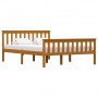 Estructura de cama con 2 cajones pino marrón miel 140x200 cm
