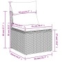 Mesquemobles  Mesa auxiliar de aglomerado gris hormigón 70x35x55 cm