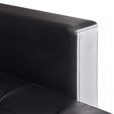 Cama canapé hidráulica de cuero sintético negro 160x200 cm - referencia  Mqm-285514