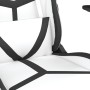 Silla gaming de masaje cuero sintético blanco y negro