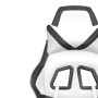 Silla gaming de masaje cuero sintético blanco y negro