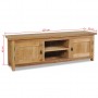 Mueble para TV de madera maciza de teca 120x30x40 cm