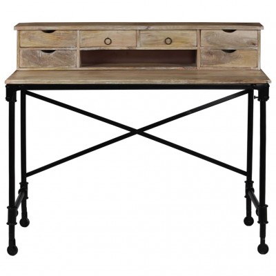 003 – Mesa/escritorio de madera maciza (alto 80cm, ancho 120cm, base 60cm)  – FralSubastas