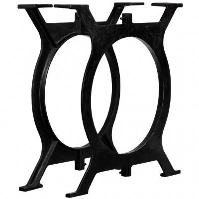 Patas de mesa de comedor 2 uds estructura O hierro fundido