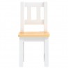 Mesa y silla infantil 3 pzas MDF blanco y beige