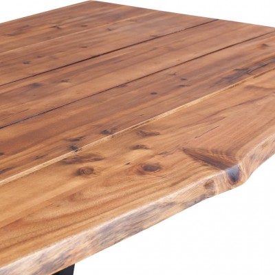 Mesa de comedor de madera maciza de acacia 180x90x76 cm - referencia  Mqm-286472
